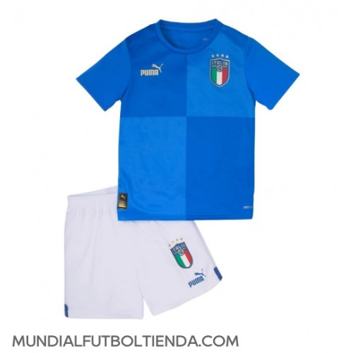 Camiseta Italia Primera Equipación Replica 2022 para niños mangas cortas (+ Pantalones cortos)